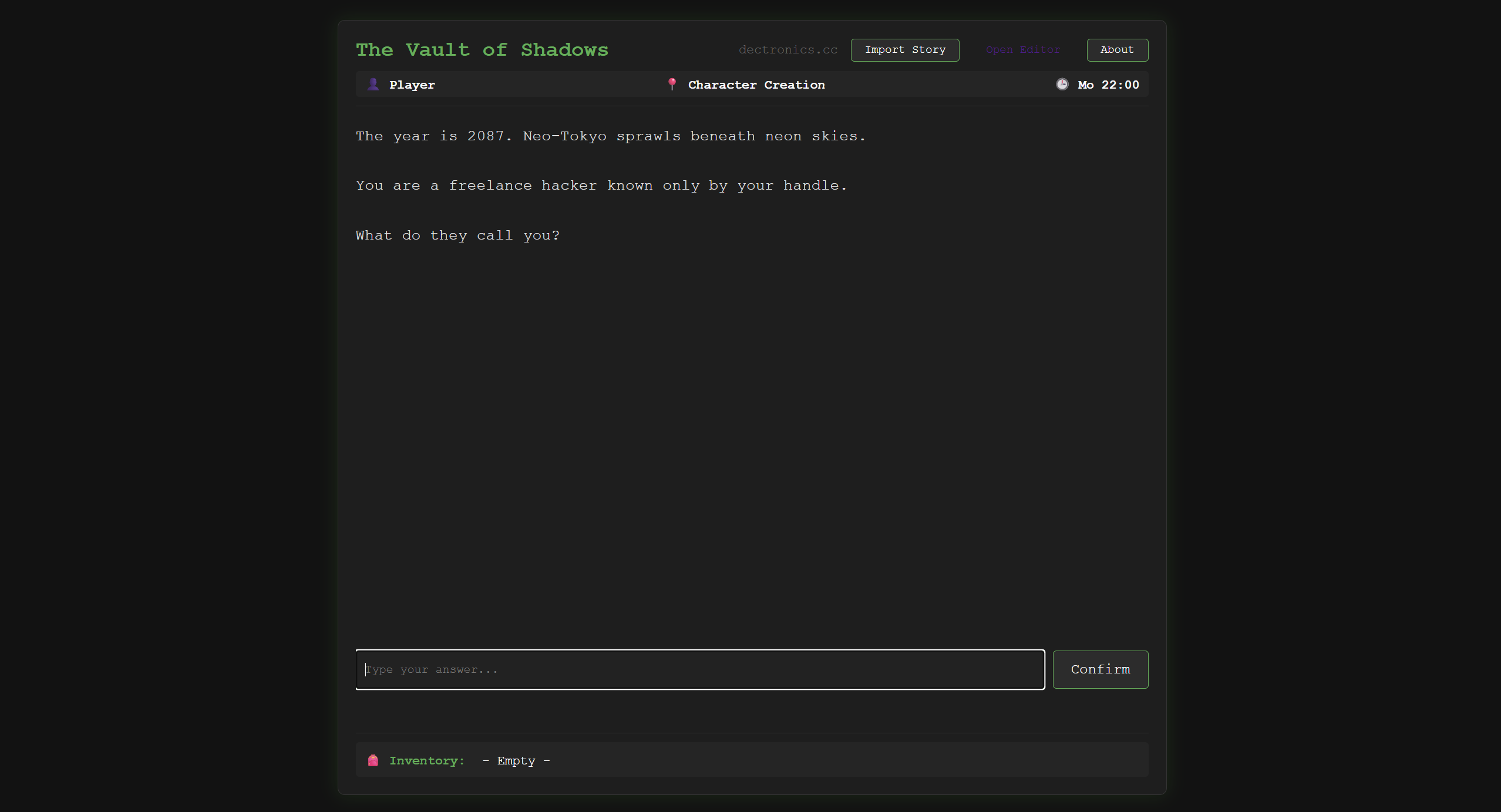 Text Based RPG Player / Editor